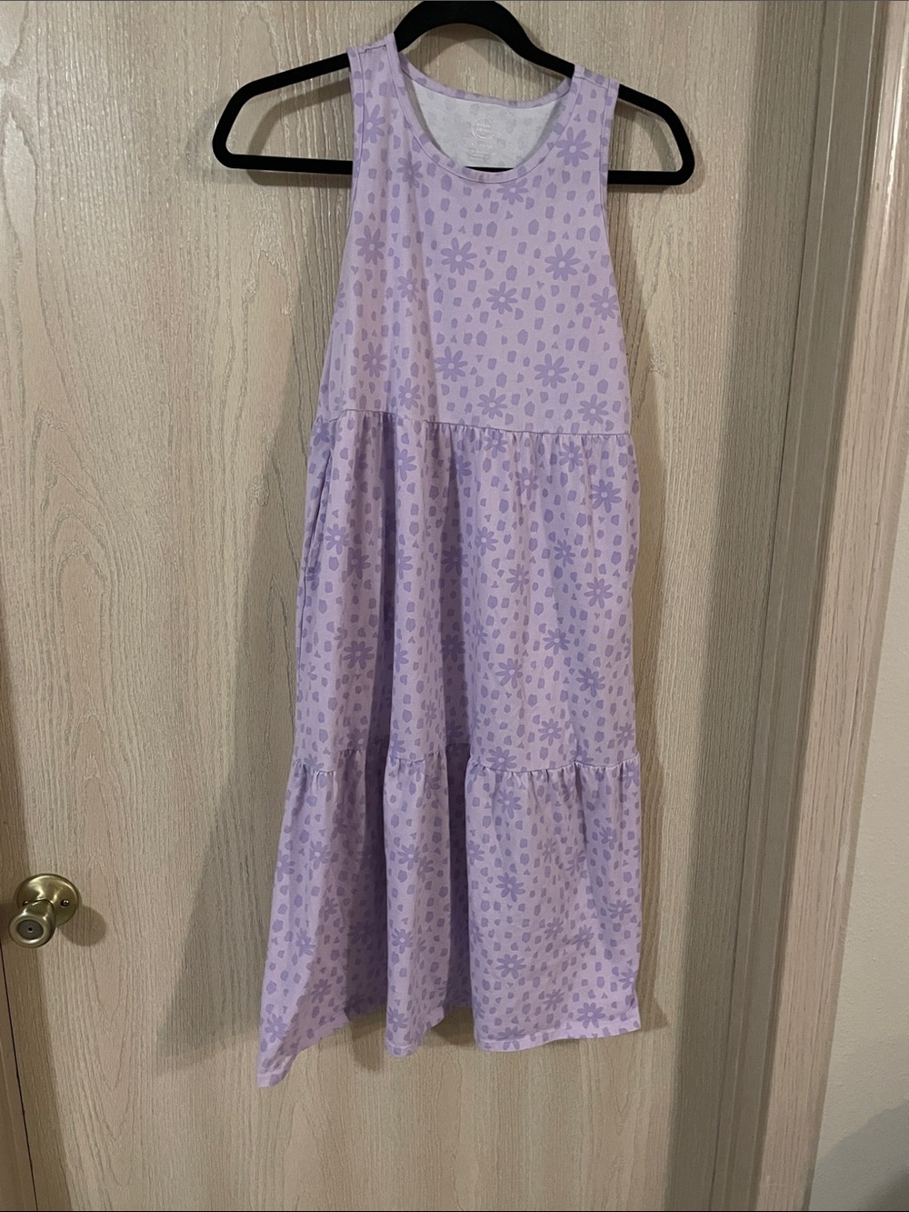 wonder nation Lavender Floral Tiered Nightgown Dress